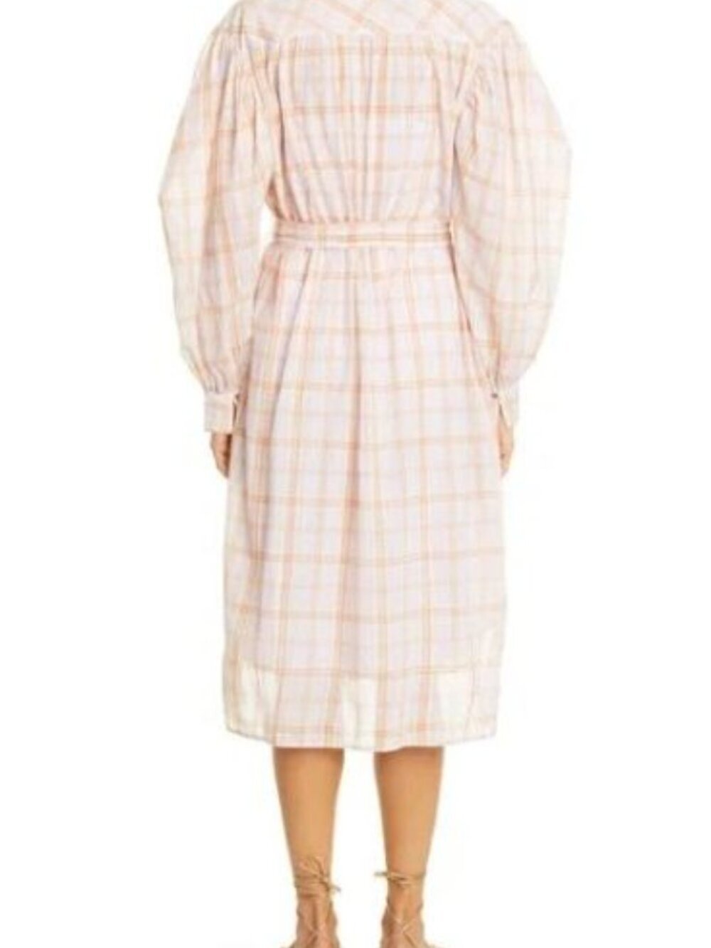 Ulla Johnson Fayette Plaid Midi Shirt Dress Size with Slip 12 NWT - Picture 4 of 16
